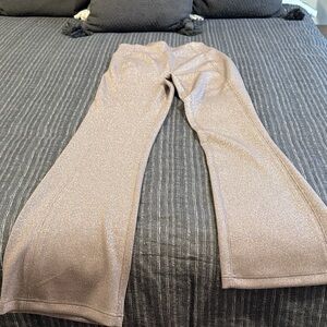 Shimmering Tan Flared Pants